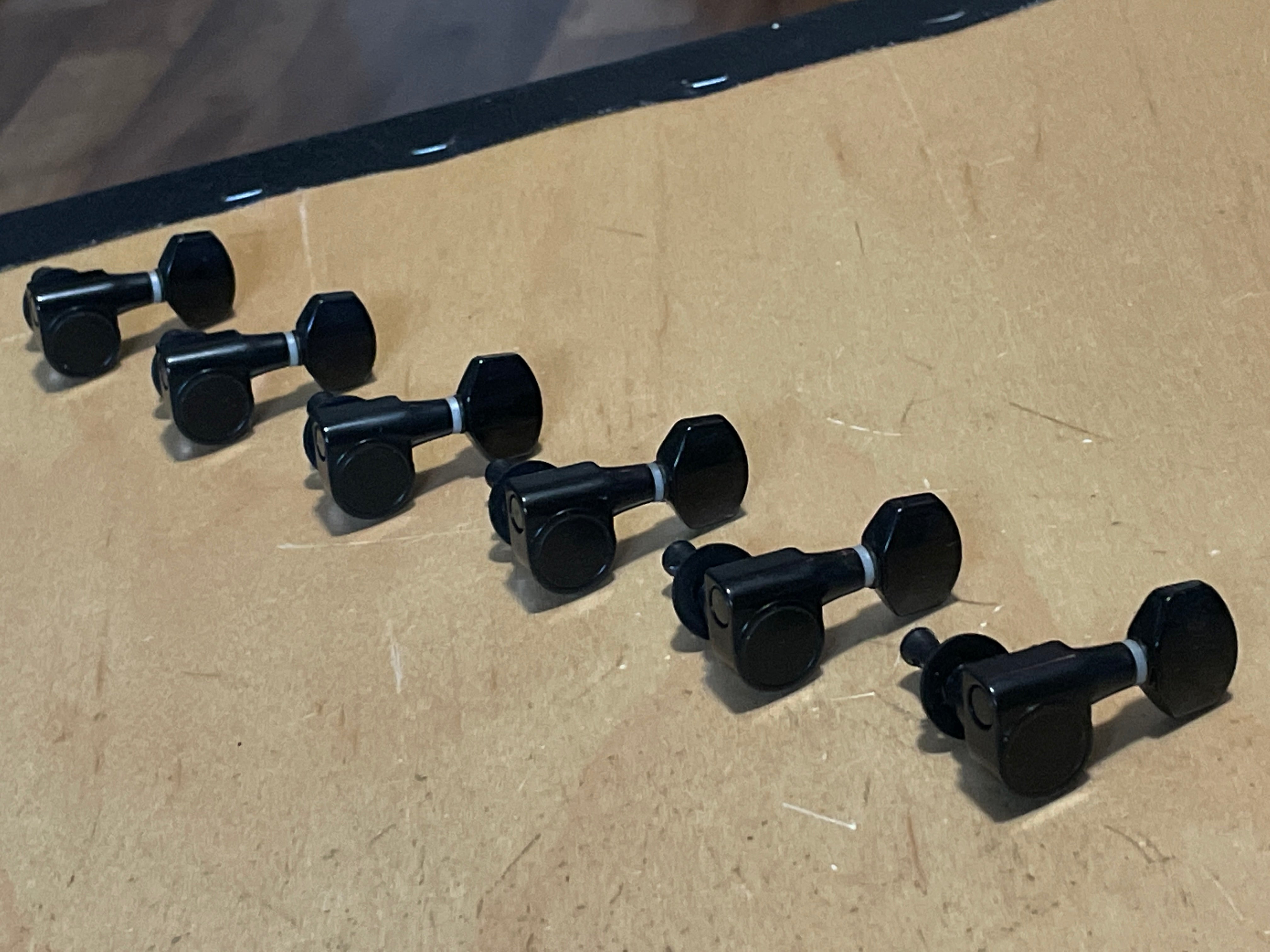 90's Era Ibanez RG & S Series Guitar Dual Pin Black Tuners Tuning Pegs