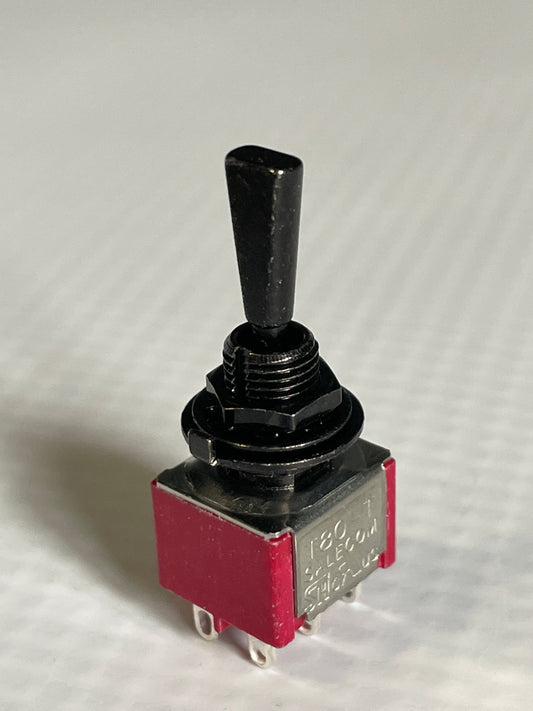 New - Allparts Black On-Off-On Mini Toggle Guitar Switch - EP-0082