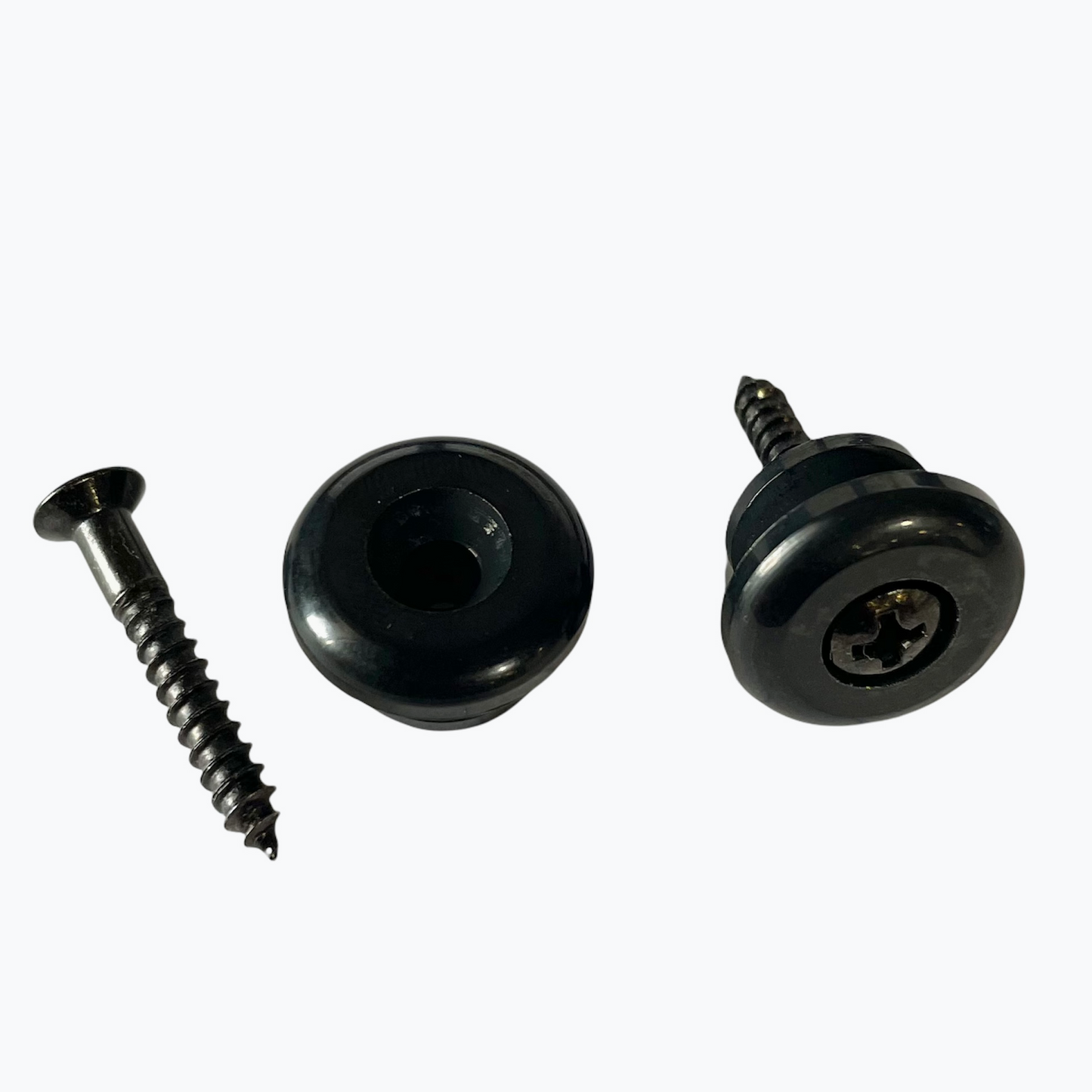 New - Allparts Electric Guitar Strap Buttons w/ Screws - Black AP-0684
